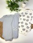 Kit Body Bebê Unissex Suedine Ursinhos