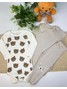 Kit Body Bebê Unissex Suedine Ursinhos Areia