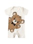 Kit Macacão Bebê Menino Suedine Trio de Ursinhos