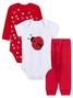Kit Body Bebê Menina Suedine Joaninha