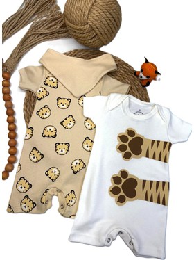 Kit Macacão Bebê Menino Suedine Patinhas