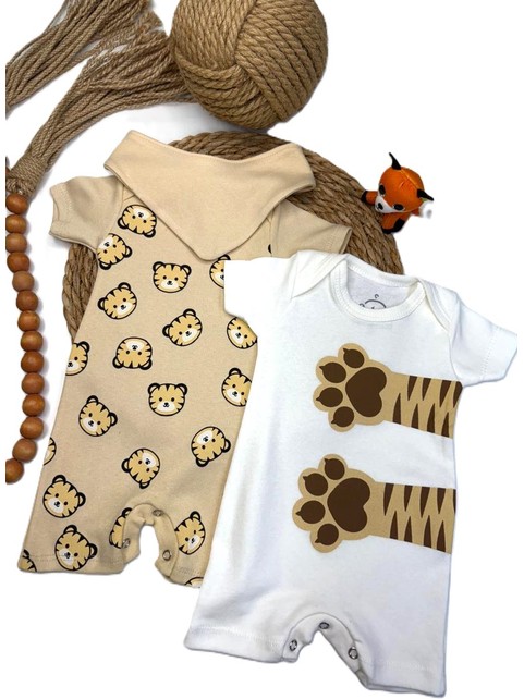 Kit Macacão Bebê Menino Suedine Patinhas