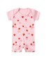 Kit Macacão Bebê Menina Suedine Morango