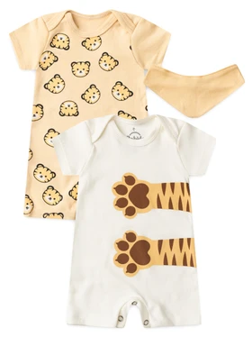 Kit Macacão Bebê Menino Suedine Patinhas