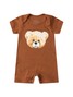 Kit Macacão Bebê Menino Suedine Ursinho Gravata