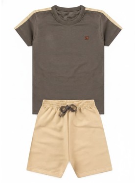 Conjunto Infantil Menino Camiseta Bermuda Lobo