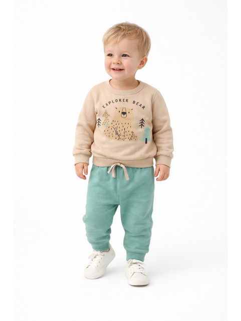 Conjunto Infantil Menino Moletom Peluciado Explorer Bear