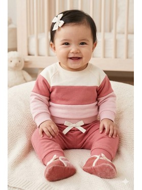 Conjunto Infantil Menina Moletom Peluciado Recortes Blush