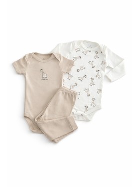 Kit Body Bebê Unissex Suedine Mini Girafinhas