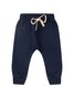 Conjunto Infantil Menino Moletom Peluciado Recortes Azul Ocre