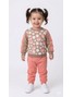 Conjunto Infantil Menina Moletom Peluciado Flores