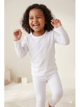 Conjunto Infantil Unissex Térmico  Branco