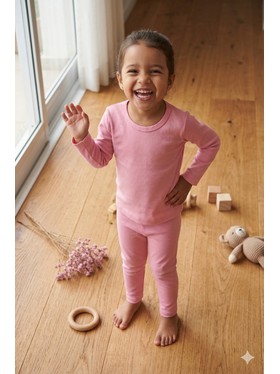 Conjunto Infantil Menina Térmico Rosa