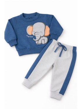 Conjunto Infantil Menino Moletom Peluciado Elefante