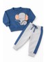 Conjunto Infantil Menino Moletom Peluciado Elefante