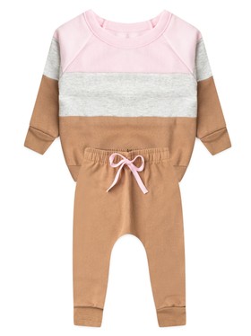 Conjunto Infantil Menina Moletom Peluciado Recortes Mousse