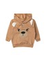 Conjunto Infantil Menino Moletom Peluciado com Capuz Urso Interativo