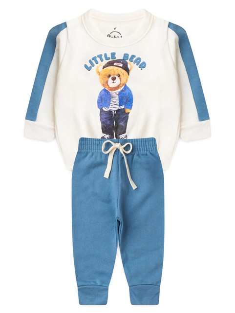 Conjunto Infantil Menino Moletom Peluciado Urso