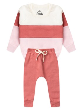 Conjunto Infantil Menina Moletom Peluciado Recortes Blush