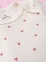Kit Body Bebê Menina Suedine Mini Coração Minimalistas