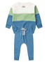 Conjunto Infantil Menino Moletom Peluciado Tricolor Azul