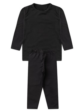 Conjunto Infantil Unissex Térmico Preto