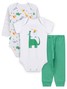 Kit Body Bebê Menino Suedine Dino