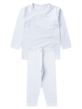 Conjunto Infantil Unissex Térmico  Branco