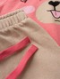 Conjunto Infantil Menina Moletom Peluciado com Capuz Ursa Feliz