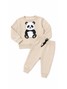 Conjunto Infantil Menino Moletom Peluciado Panda