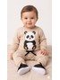Conjunto Infantil Menino Moletom Peluciado Panda