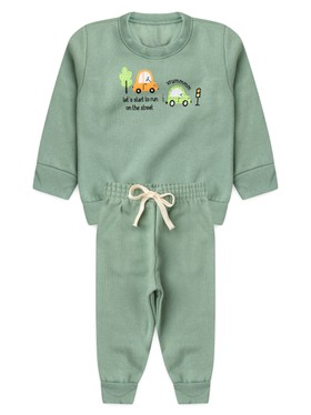 Conjunto Infantil Menino Moletom Peluciado Carrinhos