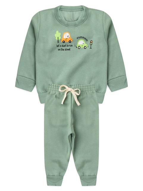 Conjunto Infantil Menino Moletom Peluciado Carrinhos
