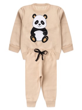 Conjunto Infantil Menino Moletom Peluciado Panda
