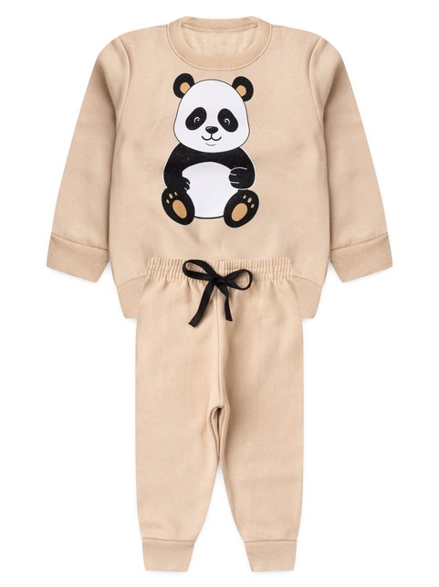 Conjunto Infantil Menino Moletom Peluciado Panda