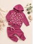 Conjunto Infantil Menina Moletom Peluciado com Capuz Abelhas