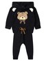 Conjunto Infantil Menino Moletom Peluciado com Capuz Urso