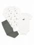 Kit Body Bebê Unissex Suedine Carrinhos Off