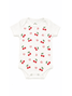 Kit Body Bebê Menina Suedine Cereja