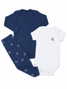 Kit Body Bebê Unissex Suedine Nuvem