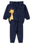 Conjunto Infantil Menino Moletom Peluciado com Capuz  Girafa