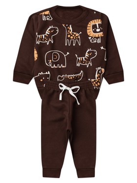 Conjunto Infantil Menino Moletom Peluciado Bichos