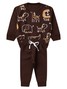 Conjunto Infantil Menino Moletom Peluciado Bichos