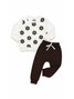 Conjunto Infantil Menina Moletom Peluciado Flores