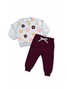 Conjunto Infantil Menina Moletom Peluciado Flores Coloridas