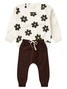 Conjunto Infantil Menina Moletom Peluciado Flores