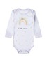 Conjunto Body Bebê Unissex Suedine Arco-íris