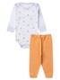 Conjunto Body Bebê Menina Suedine Borboletas