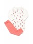 Conjunto Body Bebê Menina Suedine Tulipas