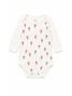 Conjunto Body Bebê Menina Suedine Tulipas